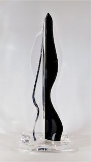 MCM Hivo Van Teal Abstract Acrylic Flame Sculpture