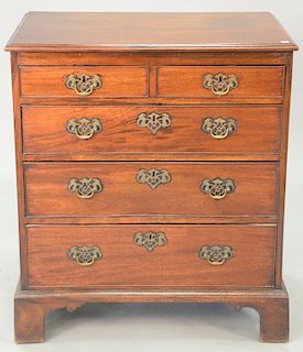 George III mahogany two over three drawer chest