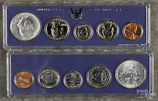 Two United States special mint sets, 1966.
