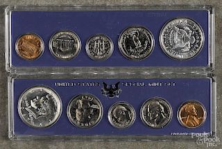 Two United States special mint sets, 1966 and 1967.