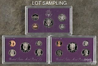 Six United States proof sets, to include two 1991, two 1992, and two 1993.