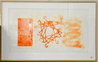 James Rosenquist (1933-2017), etching, "Wall Street Journal, Dinner Triangles", 2nd state, pencil signed lower right: Rosenquist 197...