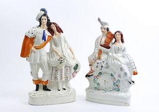 Two Staffordshire Porcelain Figural Groupings