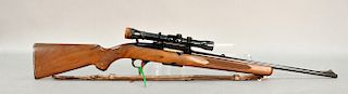 Winchester model 100 semi-auto rifle cal. .308 on mag, weaver K4 scope, very good bore condition overall, good, barrel lg. 22 in.