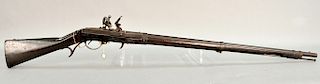 Hall/Harpers Ferry flintlock, 3rd production dated 1830's, NH proof, has ram-rod crack to trigger guard and near muzzle left side wo...