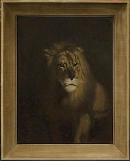 Julius Moessel, (American, 1872-1960), Lion