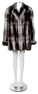 A Valentino Couture Chinchilla Jacket, No size.
