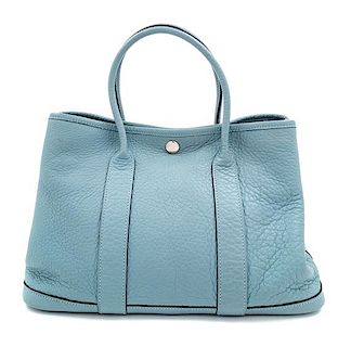 An Hermès Garden Party Bag, 7.75" H x 11.5" W x 5.25" D; Handle drop: 4.25".