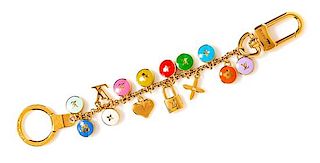 A Louis Vuitton Porte Cles Pastilles Multicolor Key Chain, Length: 8".