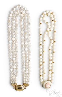 Two beaded necklaces