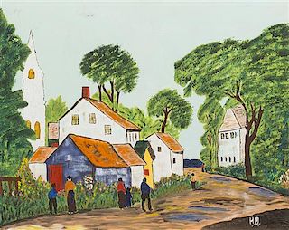 * Artist Unknown, (20th century), Town by the Sea