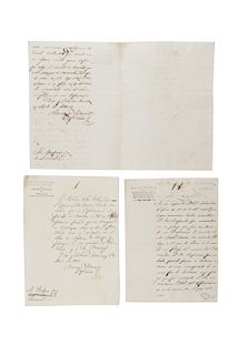 AG - Vidaurri, Santiago. Circulares Manuscritas sobre el Movimiento Federalista del Noreste de México en 1838 - 1840. ...