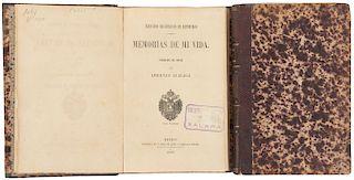 Maximiliano de Hapsburgo, Fernando. Memorias de Mi Vida. México: Imprenta de F. Díaz de León y Santiago White, 1869. Piezas: 2.