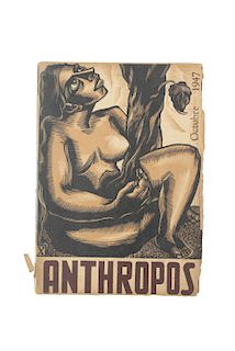 Domeyco, Silvestre - Muyaes, Khaled. Anthropos. México: Ed. Anthropos, 1947. con grabados de P. Audivert y dibujos de M. Covarrubias.