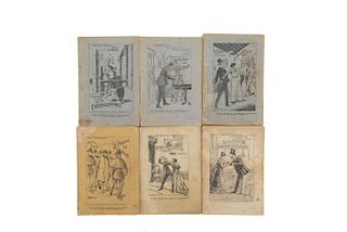 Terrail, Ponson du. Hazañas de Rocambole. México: Linotipia de “El Mundo” y “El Imparcial”, 1902 - 1903. Piezas: 6.