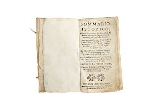 Onofri, Fedele. Sommario Istorico, Nel qual Brevemente si Discorre delle sei Eta del Mondo... Lucca, 1719.