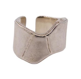 Hermes Sterling Silver Cuff Ring 