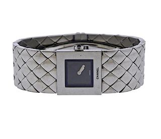 Chanel Matelasse Quilted Steel Quartz Watch