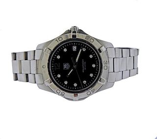 Tag Heuer Aquaracer Steel Diamond Watch WAF1114C