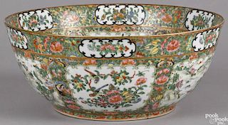 Chinese export porcelain rose medallion bowl, 19th c., 5'' h., 11 5/8'' dia.