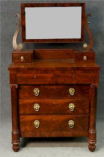 DIMINUTIVE FEDERAL NY CHEST W/ CLASSICAL COLUMNS