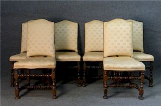 ASSEMBLED SET OF 6 18THC. CHAIRS W/ WELL DEVELOPED