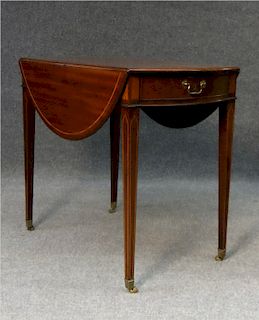 C. 1790 HEPPLEWHITE PEMBROKE TABLE W/ INLAY