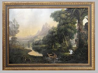 19THC. O/C "VOYAGE OF LIFE" AFTER THOMAS COLE