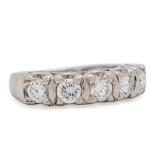 14 Karat White Gold Diamond Ring