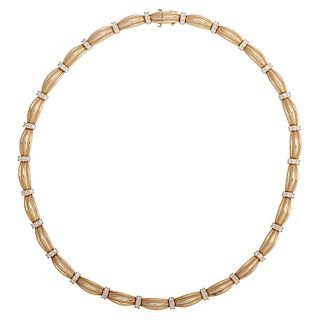 Tiffany & Co. 18 Karat Yellow Gold and Diamond Necklace