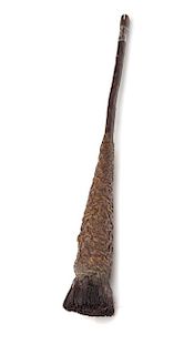 * A Chinese Hardwood Brush Length 11 1/2 inches.