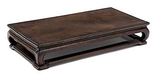 * A Chinese Rosewood Rectangular Stand Length 14 inches.