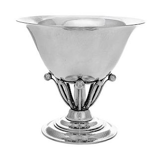 * A Danish Silver Footed Bowl, Johan Rohde for Georg Jensen Silversmithy, Copenhagen, Circa 1930, model '17B'.