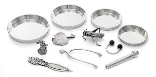 * A Group of American Silver Table Articles, various makers, comprising a key ring marked for Tiffany & Co., New York, NY, a gra