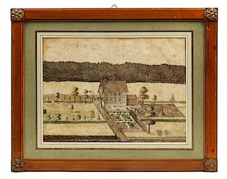 * Artist Unknown, (Northern European School, 18th century), Landhaus and Garden
