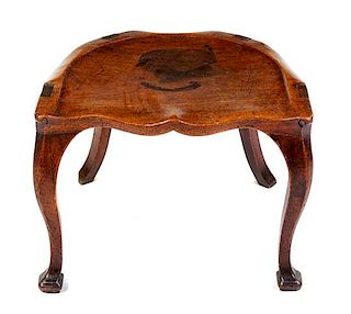 * A George III Provincial Mahogany Stool Height 17 1/2 inches.