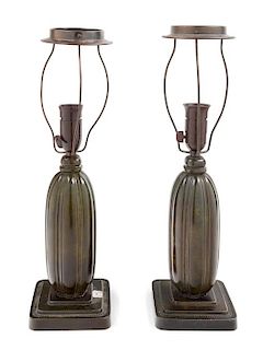 * Just Andersen, (Danish, 1884-1943), a pair of table lamps