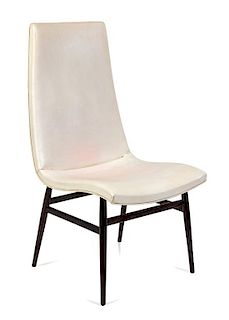 * Joaquim Tenreiro, (Brazilian, 1906-1992), Jacaranda desk chair with original naugahyde upholstery