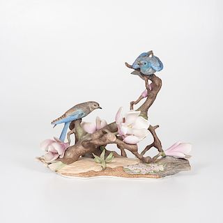 Boehm Mountain Bluebirds Porcelain Figural Group