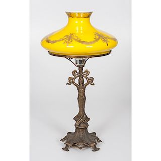 Antique Lamp with Victorian shade