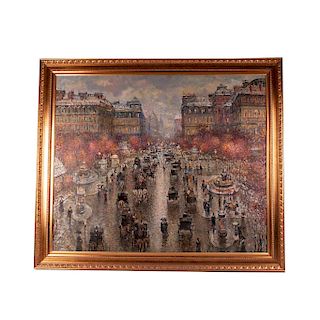 Vista de París. Siglo XXI. Óleo sobre tela. Firmado y fechado 2006. 99 x 120 cm