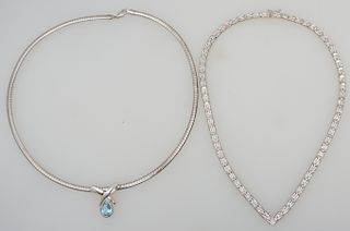 2 STERLING SILVER NECKLACES