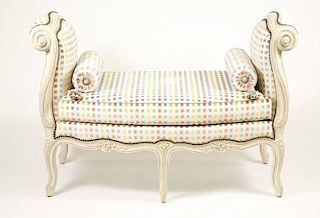Louis XV Style Upholstered Window Bench