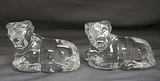 2 BACCARAT CRYSTAL COWS / OX 