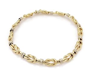 Roberto Coin 18k Gold Reef Knot Collar Necklace
