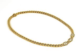 Van Cleef & Arpels 18k Gold Diamond Link Necklace