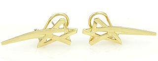 Tiffany & Co Paloma Picasso 18k Gold Star Earrings