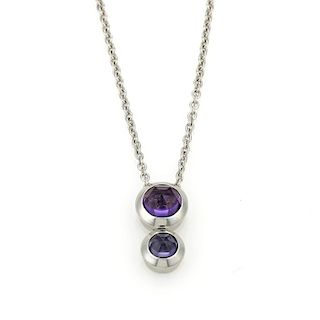 Tiffany & Co 1.50ct Iolite & Sapphire 18k Necklace