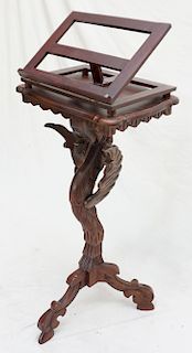 CARVED GRIFFIN BOOK STAND / LECTERN