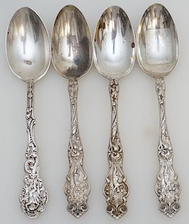 4 ANTIQUE STERLING SPOONS